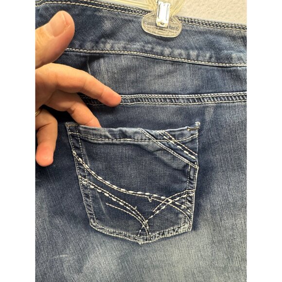 Soft and Sassy by Ariya Womens Plus Size Mid-Rise Blue Denim Skinny Jeans 24 - Picture 10 of 11